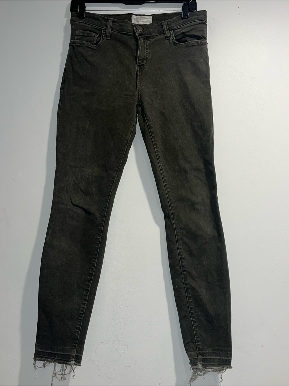 CURRENT/ELLIOT Stiletto released hem jeans in Forest Night (see description)